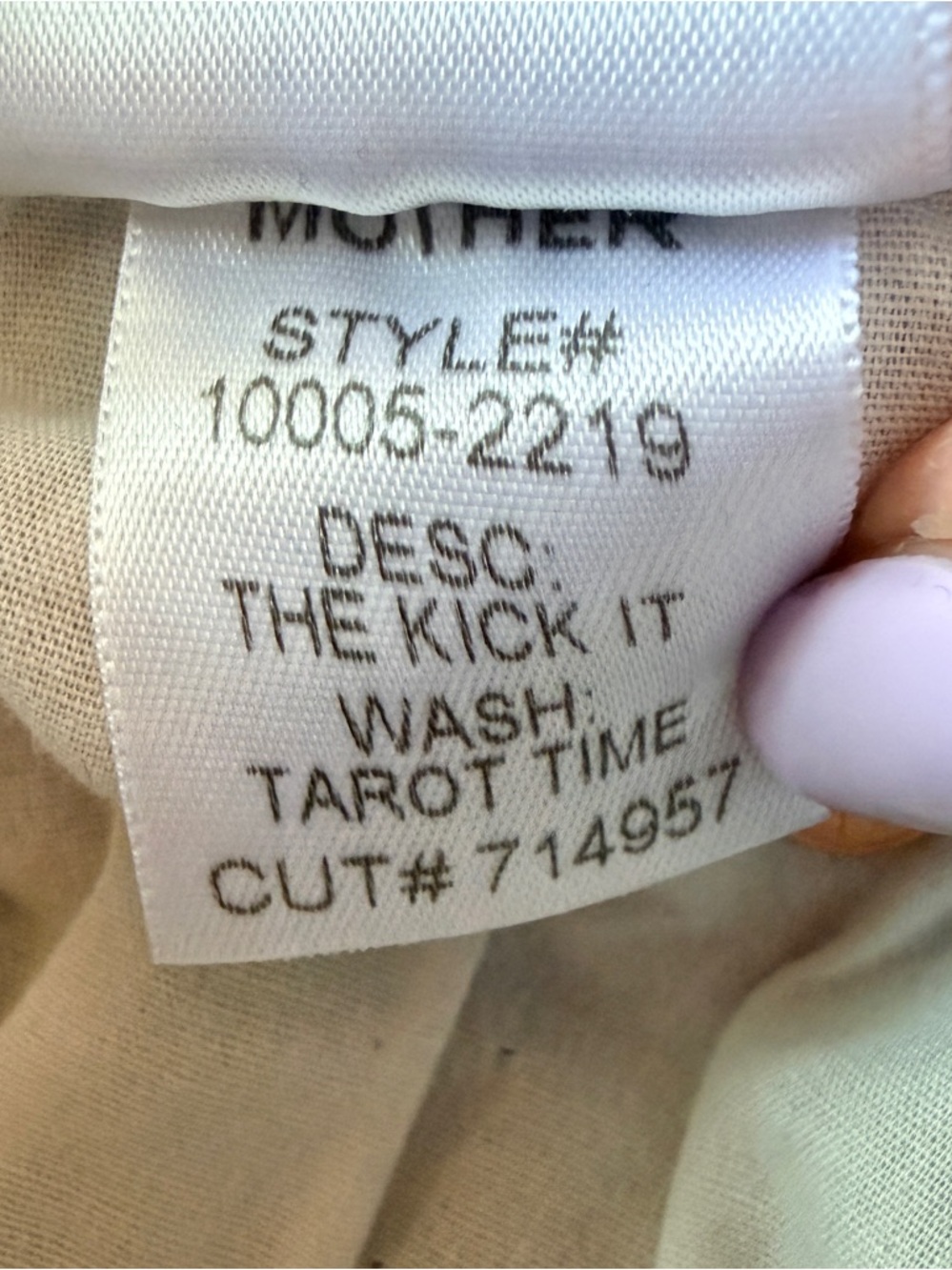 MOTHER The Kick It High Waist Straight Leg Jeans in Tarot Time Blue Size 26 - Picture 16 of 16